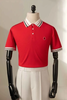  Áo polo đỏ phối kẻ cổ và tay - AP200DO - 48 