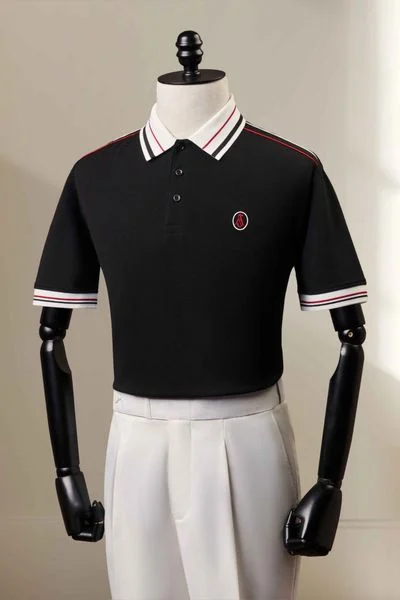  Áo polo đen logo ngực áo - AP219D - 48 