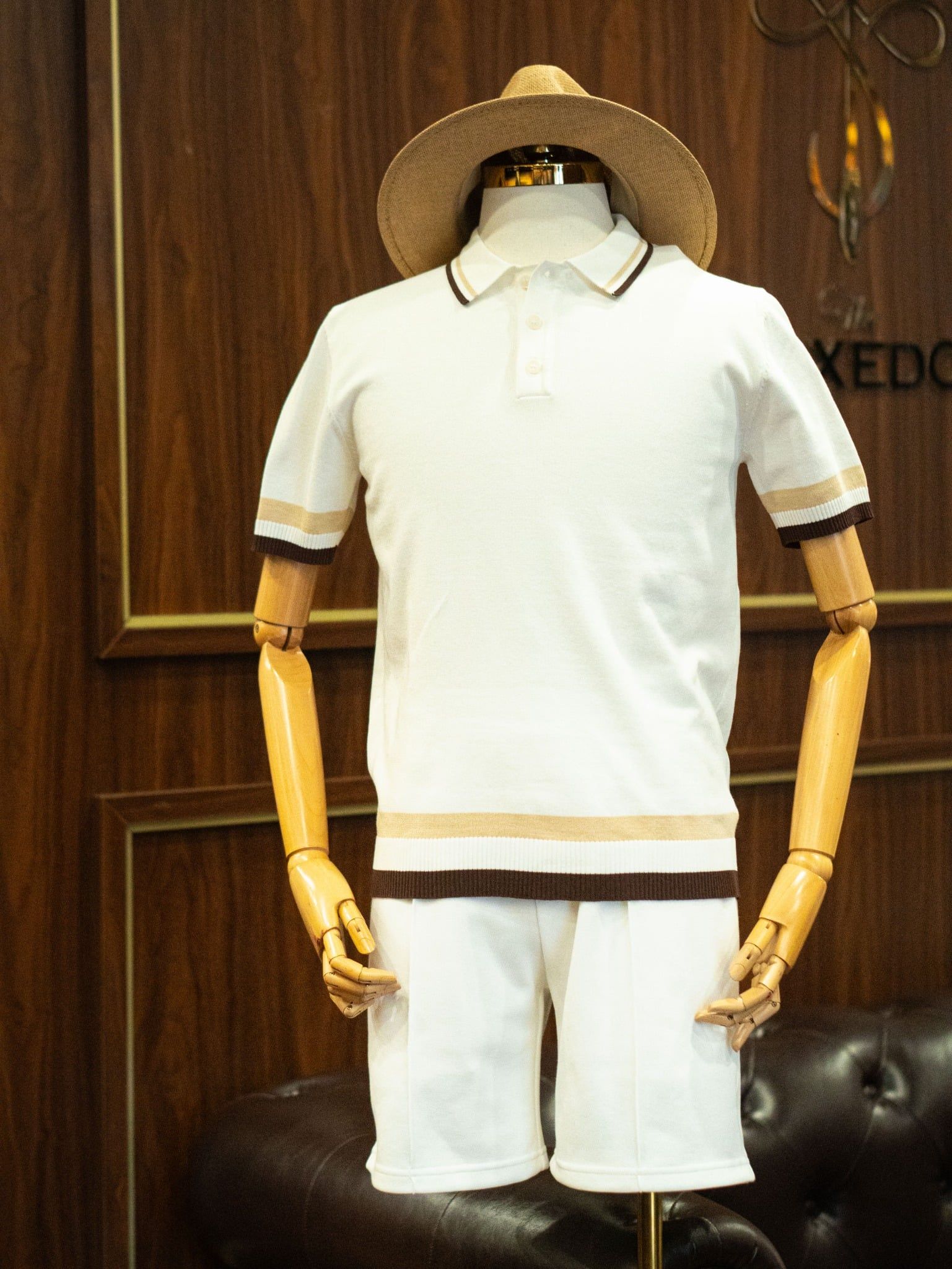  Áo Mongtoghi Trắng cổ sọc Đen Be - AP235 - 48 