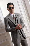  Áo vest ghi kẻ nâu đen - AV299 - 48 