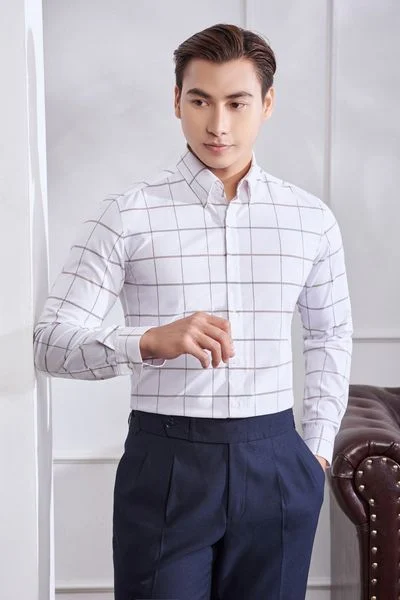  Sơ mi trắng kẻ - SDTTK0042T - 48 