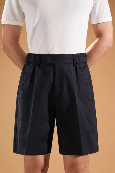  Quần ngố kaki màu xanh tím than trơn - QNC007X - Tím than 