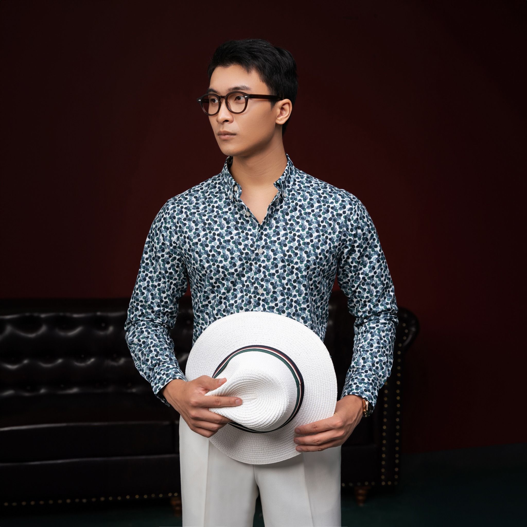  Sơ mi lá xanh - SMC135 