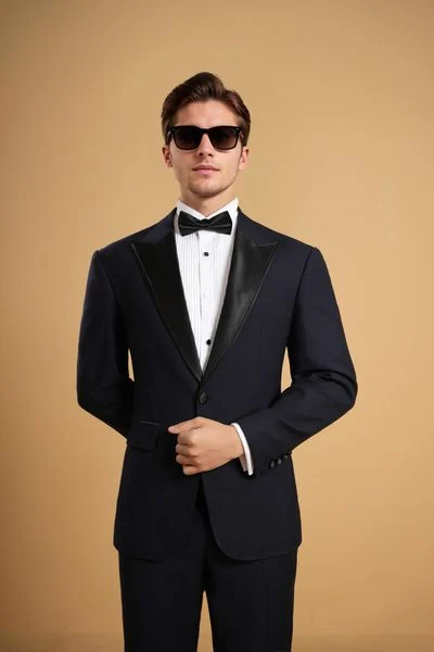  Áo vest xanh cổ nhọn bóng - AV370CNB 