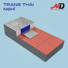 Cầu dốc xe máy tự động âm sàn dạng nâng