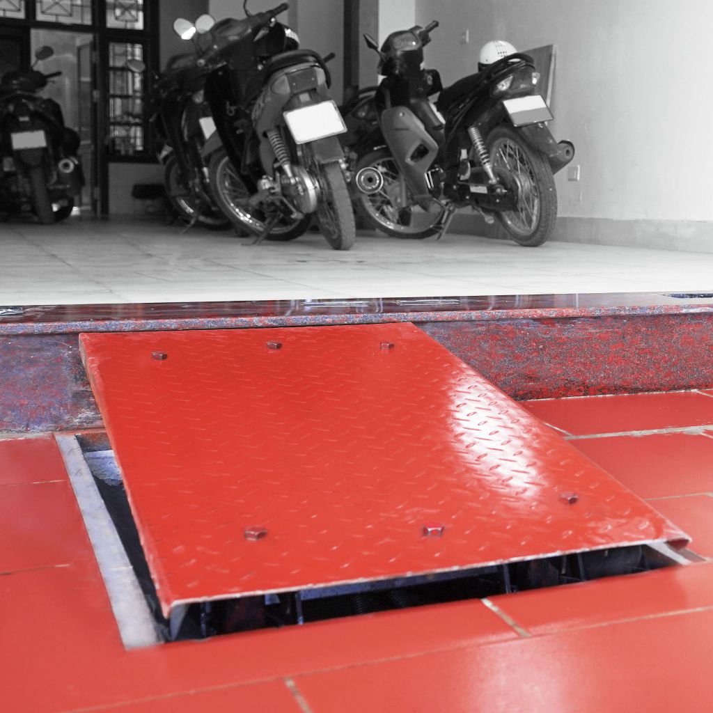 Cầu dốc ô tô tự động âm sàn dạng nâng