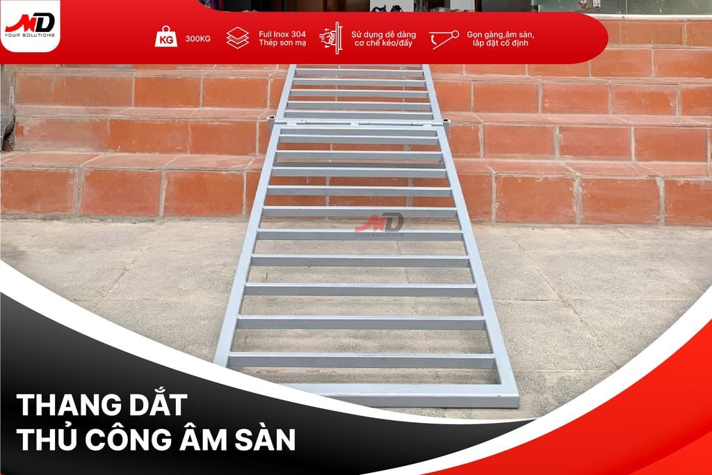 Cầu dắt xe máy âm sàn MDTech