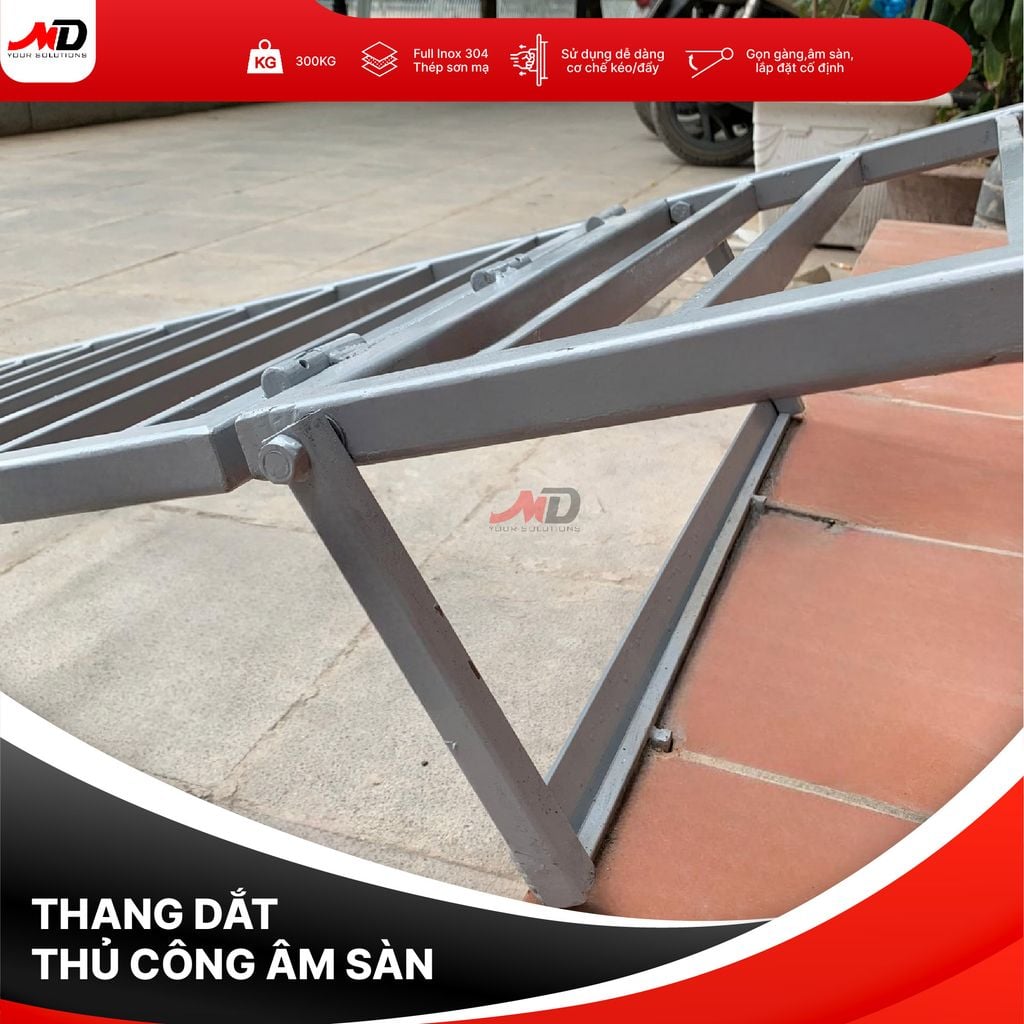 Cầu dắt xe máy âm sàn MDTech