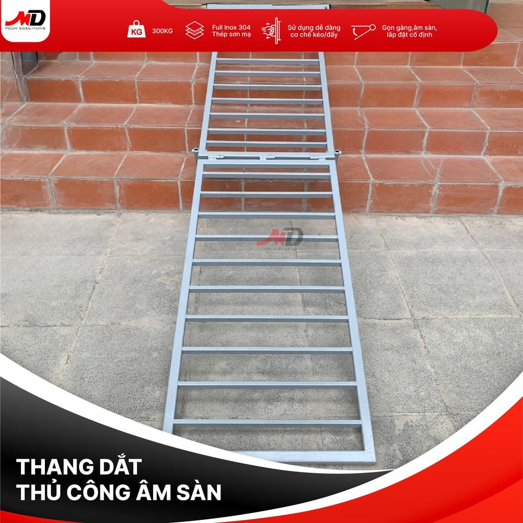 Cầu dắt xe máy âm sàn MDTech