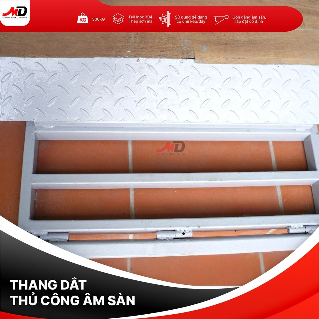 Cầu dắt xe máy âm sàn MDTech