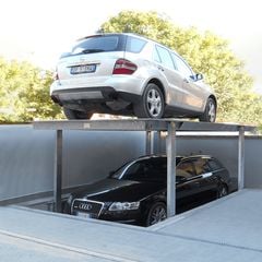 Thang đỗ xe âm sàn nhiều tầng động cơ kéo xích