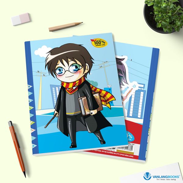 Combo 5 cuốn Tập HS Vanlangbooks 96 trang ĐL 120 (4 Ôli) - Chibi Harry Potter kid