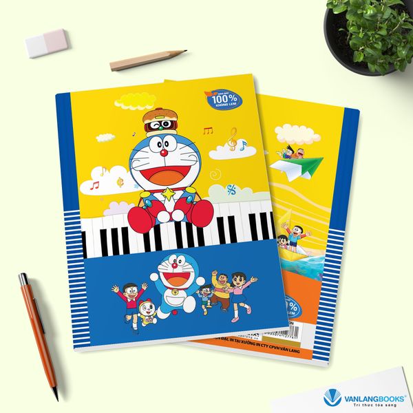 Combo 5 cuốn Tập HS Vanlangbooks 96 trang ĐL 100 (4 Ôli) - Doraemon