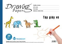 Tập giấy vẽ 20 trang ĐL 120 - Động vật - Vanlangbooks