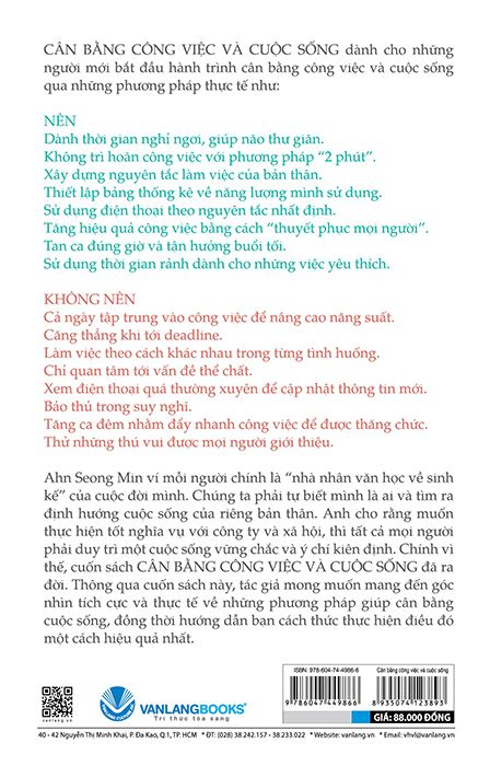 Cân bằng công việc và cuộc sống - Vanlangbooks