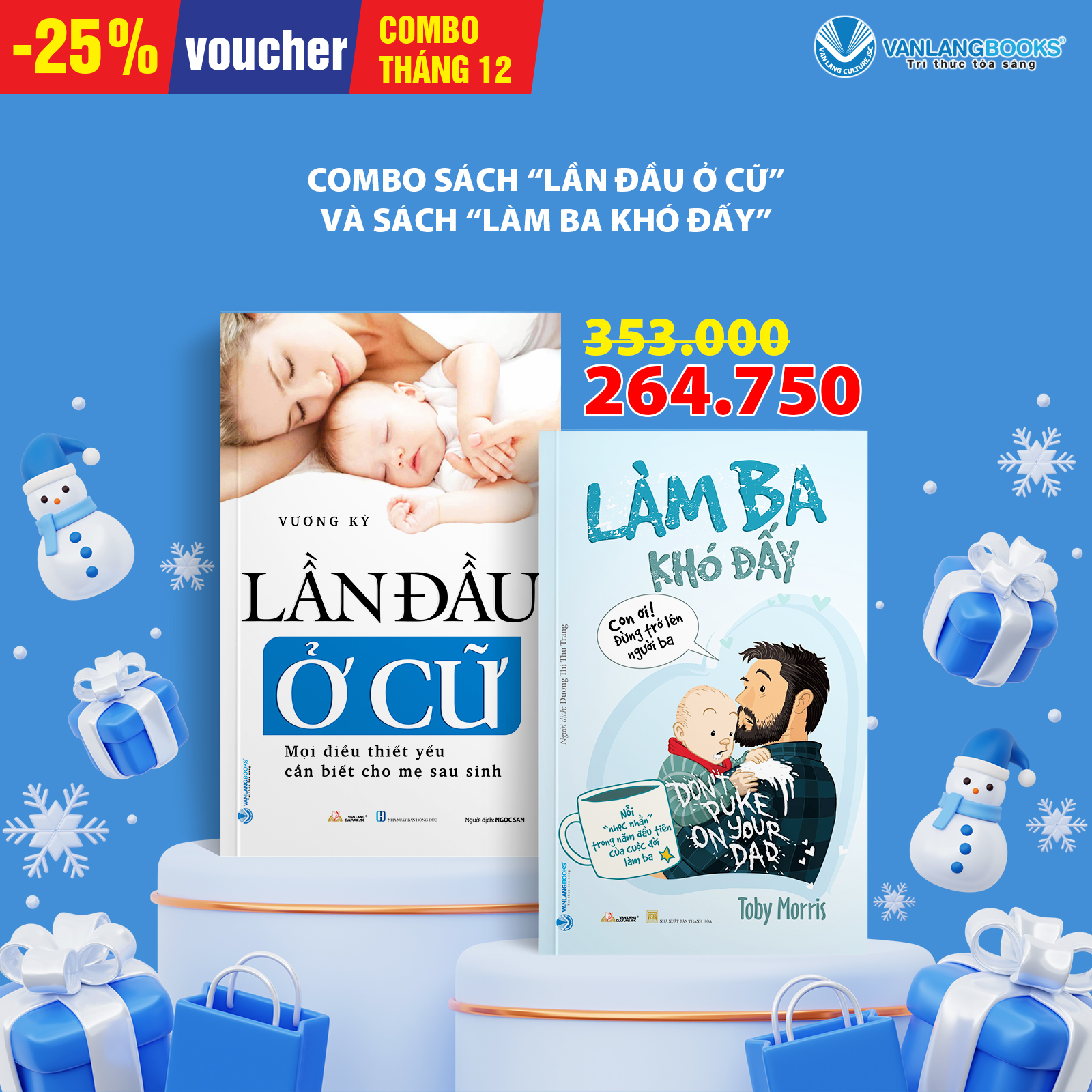 Combo sách “Lần đầu ở cữ” và sách “Làm ba khó đấy” - Vanlangbooks