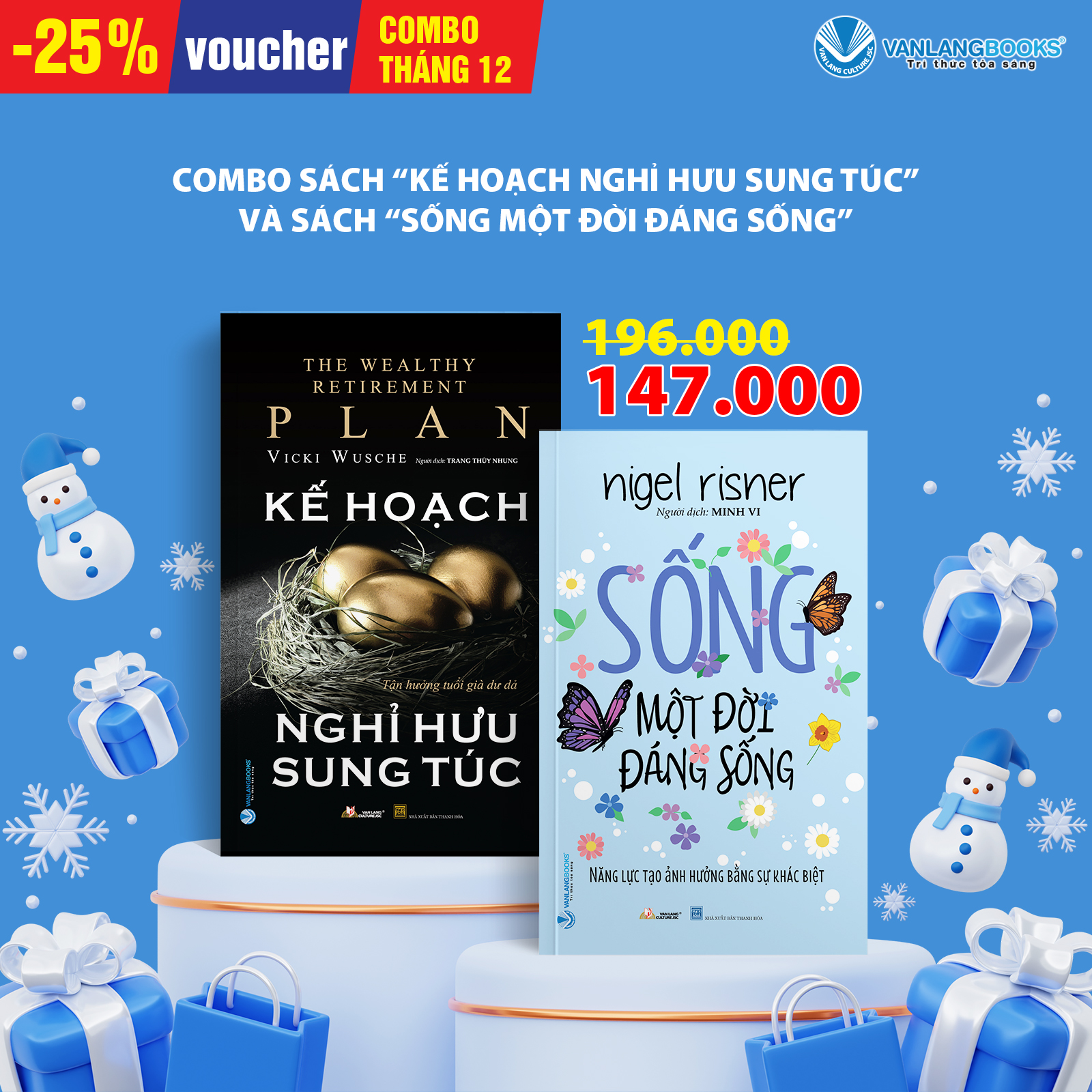 Combo sách “Kế hoạch nghỉ hưu sung túc” và sách “Sống một đời đáng sống”