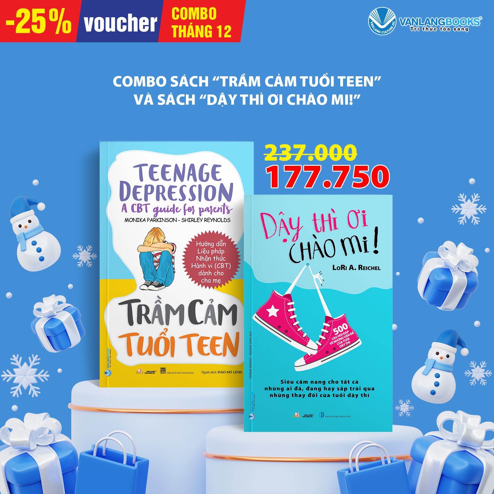 Combo sách “Trầm cảm tuổi teen” và sách “Dậy thì ơi chào mi!”