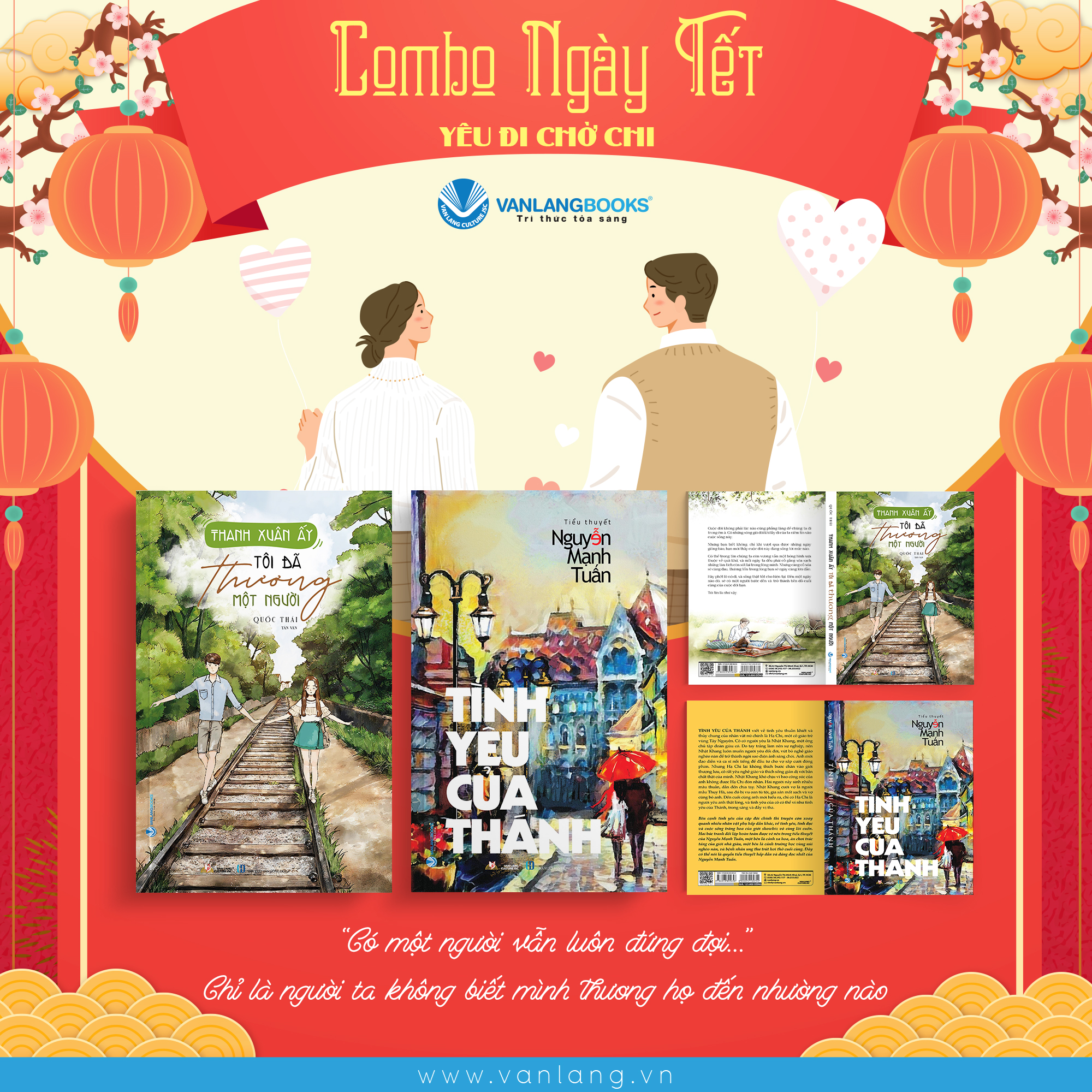 Combo Tình Yêu – Sách ” Thanh xuân ấy tôi đã thương một người” và sách “Tình yêu của thánh” Vanlangbooks