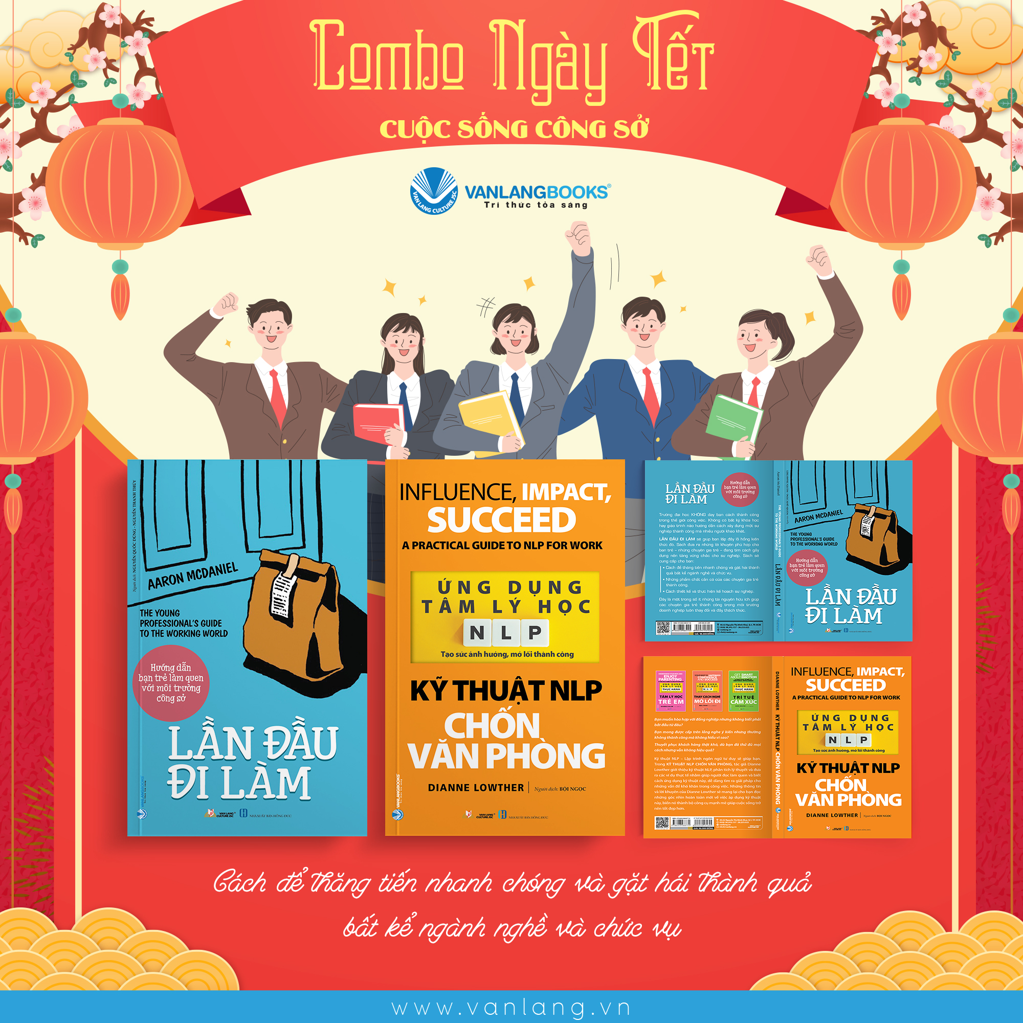 Combo Công Sở – Sách “Lần đầu đi làm” và Sách “Kỹ Thuật NLP Chốn Văn Phòng” Vanlangbooks