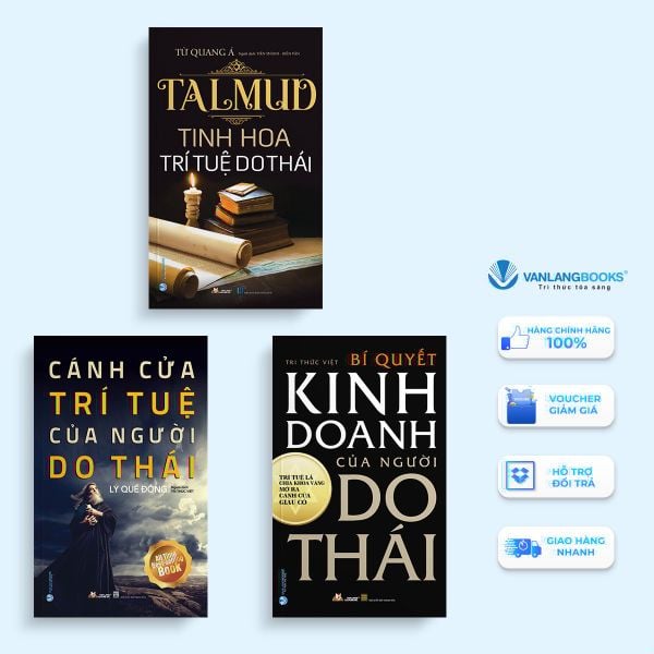Combo Sách Talmud Tinh Hoa Trí Tuệ Do Thái, Cánh Cửa Trí Tuệ Của Người Do Thái, Bí Quyết Kinh Doanh Của Người Do Thái - Vanlangbooks