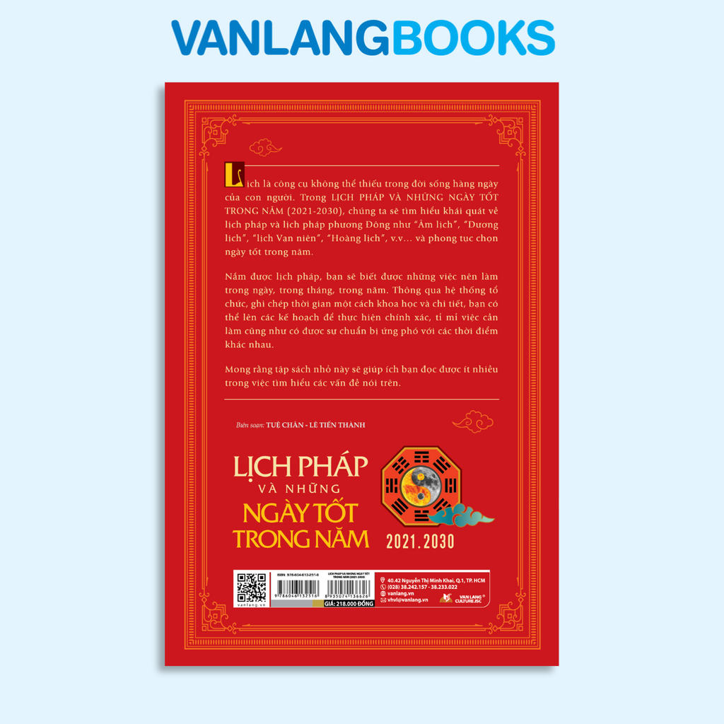 Lịch Pháp Và Những Ngày Tốt Trong Năm 2021-2030 (Tái Bản 2025) - Vanlangbooks