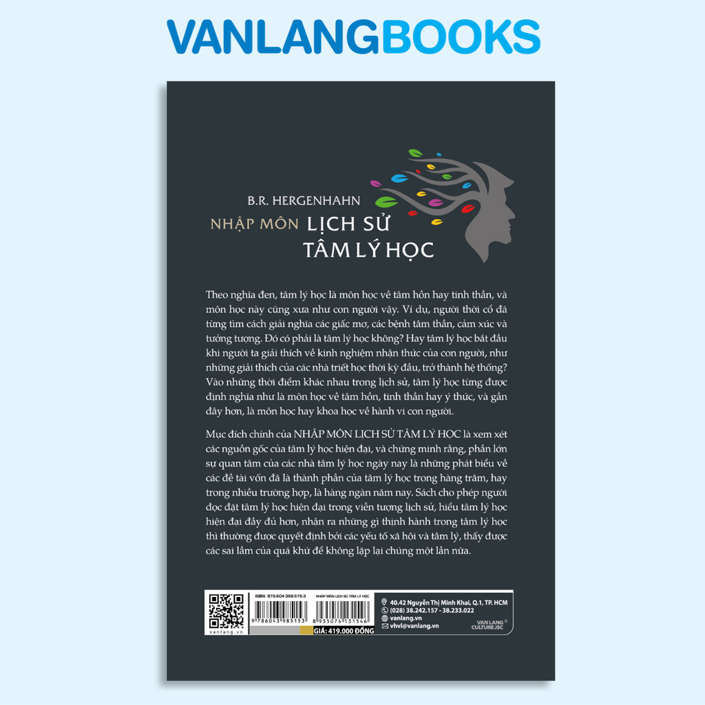 Nhập Môn Lịch Sử Tâm Lý Học - Vanlangbooks