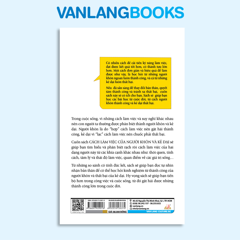 Cách Làm Việc Của Người Khôn Và Kẻ Dại (Tái Bản 2025) - Vanlangbooks