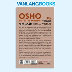 OSHO Suy Ngẫm Đầu Tiên Vào Buổi Sáng - Vanlangbooks