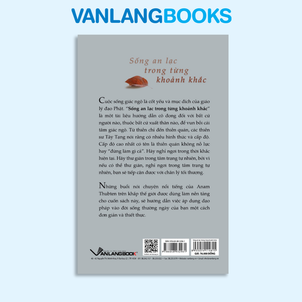 Sống An Lạc Trong Từng Khoảnh Khắc - Vanlangbooks