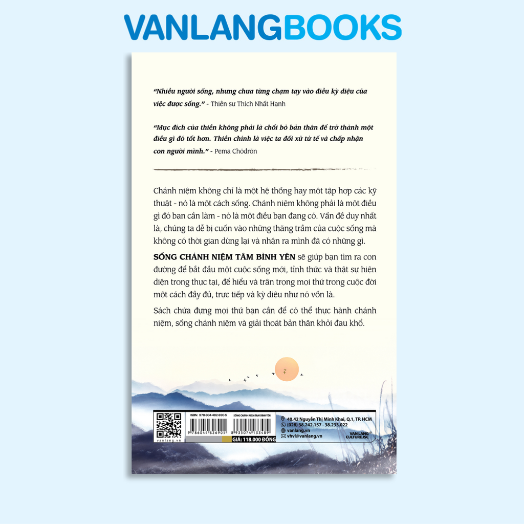 Sống Chánh Niệm - Tâm Bình Yên - Vanlangbooks