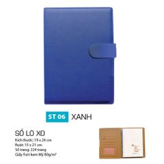 Sổ Lò Xo - Xanh - ST06 - Vanlangbooks