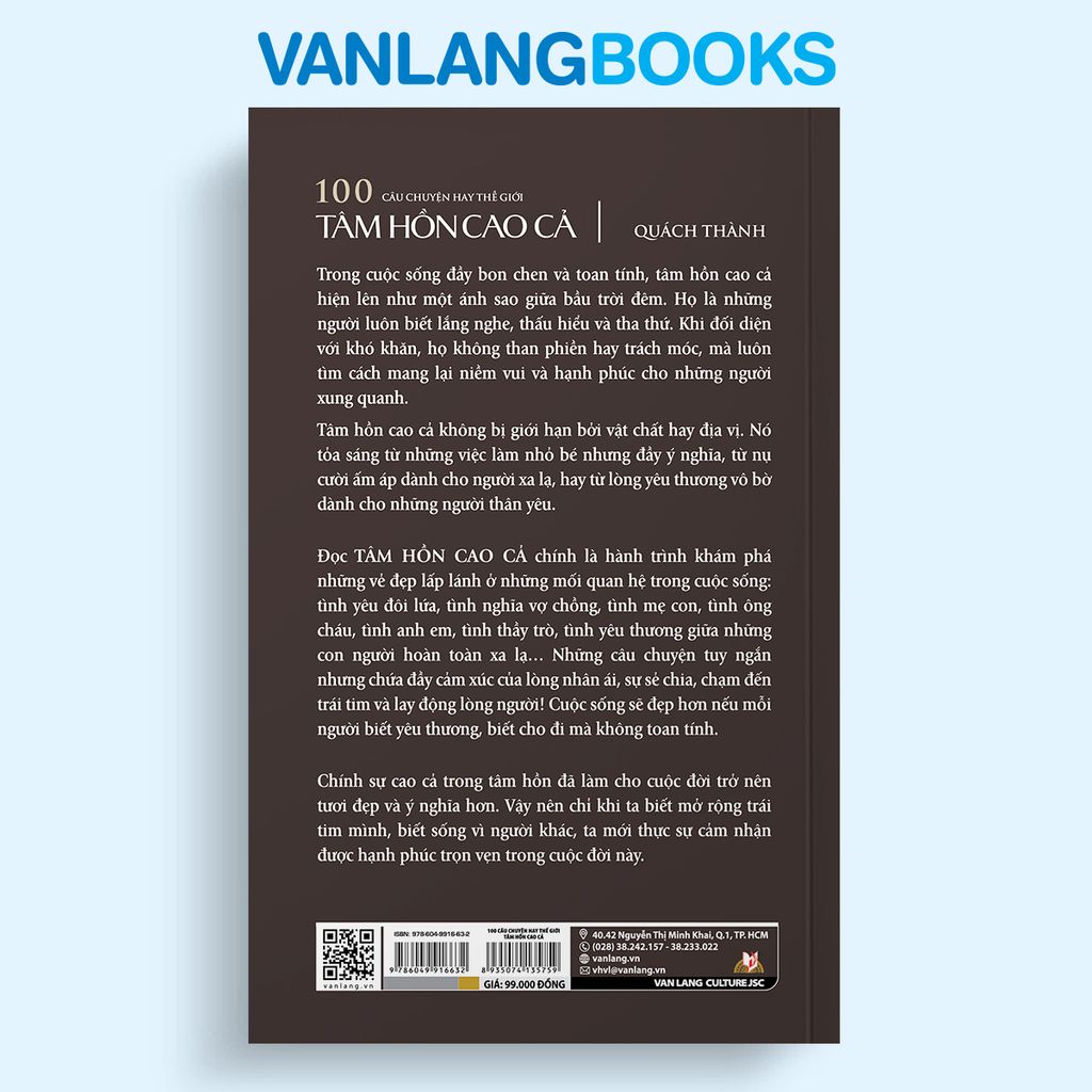100 câu chuyện hay thế giới  Tâm hồn cao cả - Vanlangbooks