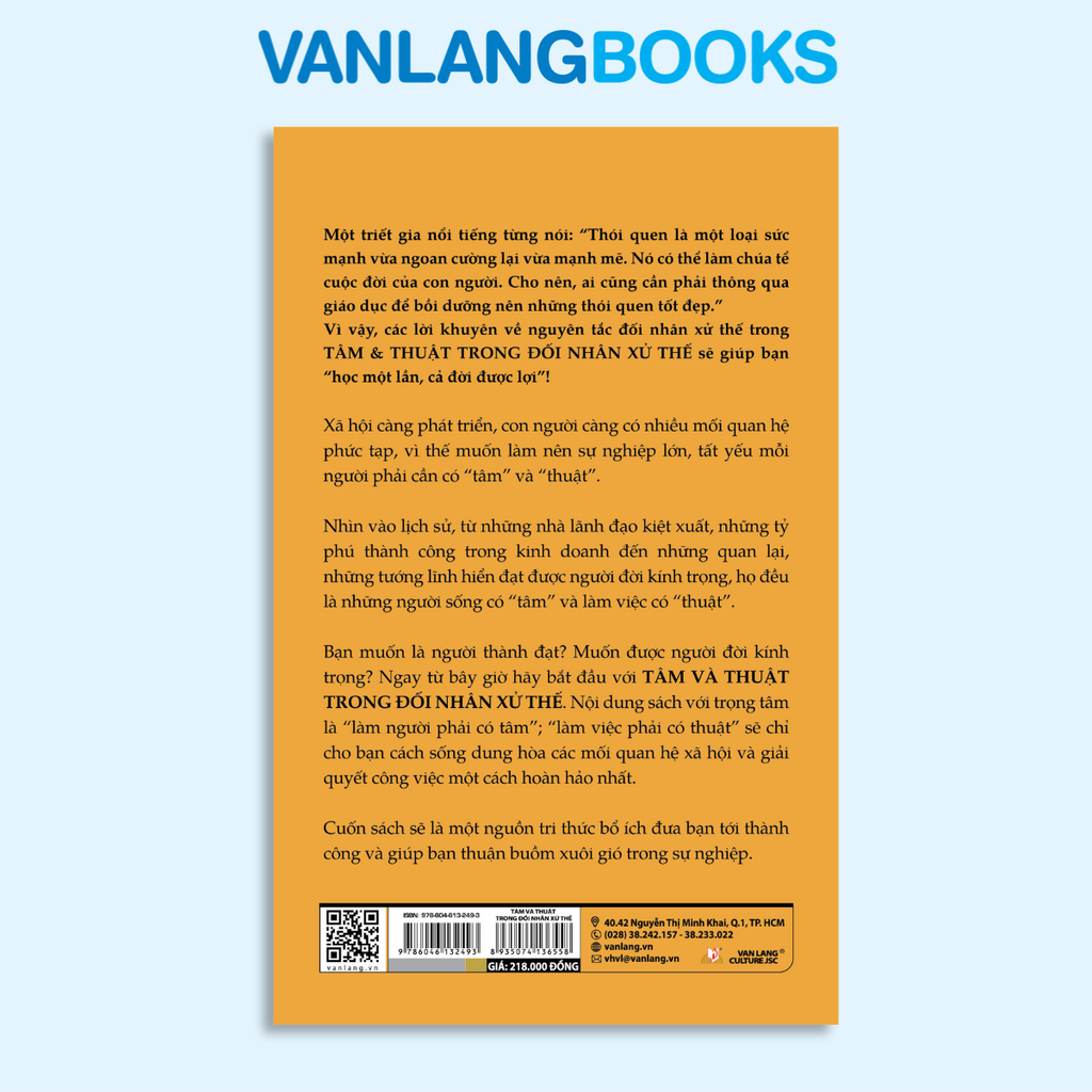 Tâm Và Thuật Trong Đối Nhân Xử Thế - Vanlangbooks