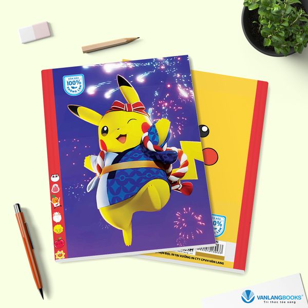 Tập HS 96 trang ĐL 100 (4 Ôli) - Pokemon - Vanlangbooks