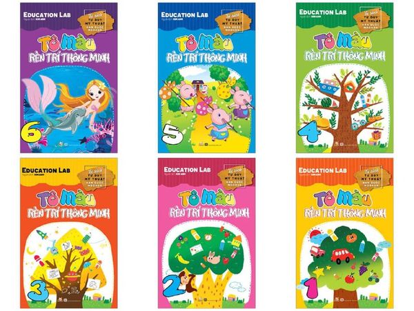 Combo 6 Tập Tô Màu Rèn Luyện Trí Thông Minh - Vanlangbooks