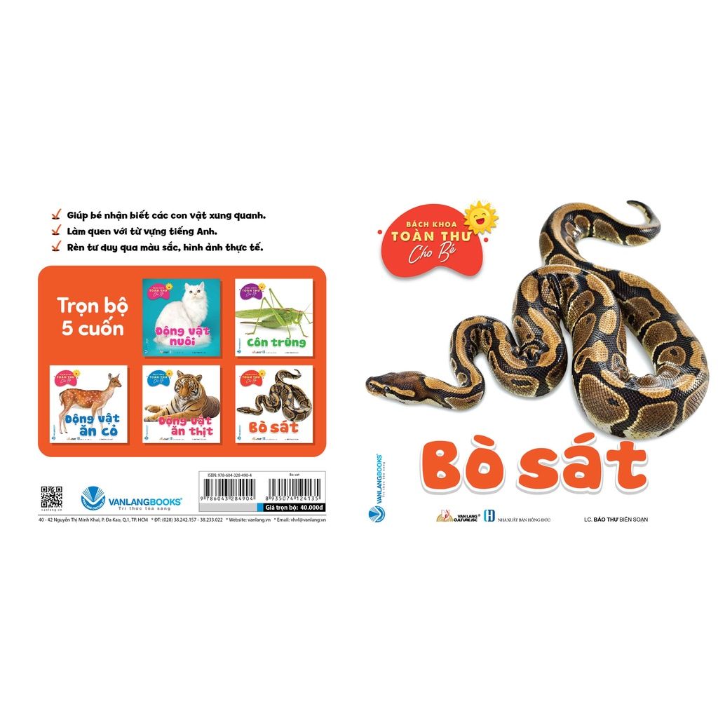 Bộ Bách Khoa Toàn Thư Cho Bé - Động Vật Nuôi (Bộ 5 Cuốn) - Vanglangbooks