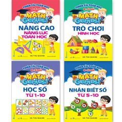 Thiên Tài Toán Học - Học Số Từ 1 đến 10 Cho Trẻ Từ 4 - 5 Tuổi - 4 cuốn