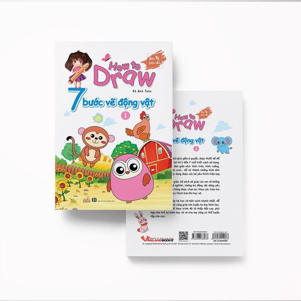 How To Draw - 7 Bước Vẽ Động Vật - Tập 1 - Vanlangbooks