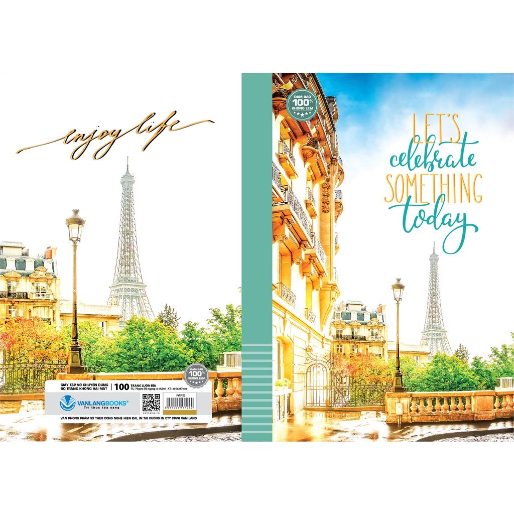 Tập Vanlangbooks 100 trang ĐL 70 1KN có chấm - Paris (20.5*29.7) - Vanlangbooks