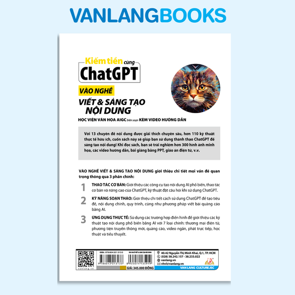 Kiếm Tiền Cùng ChatGPT - Vào Nghề Viết & Sáng Tạo Nội Dung - Vanlangbooks