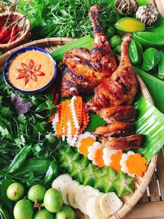  Gà nướng/hấp mẹt 5 món 