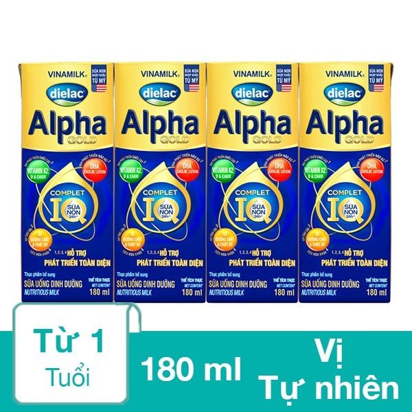  Lốc Sữa Pha Sẵn Dielac Alpha Gold Sữa Non 180ml 