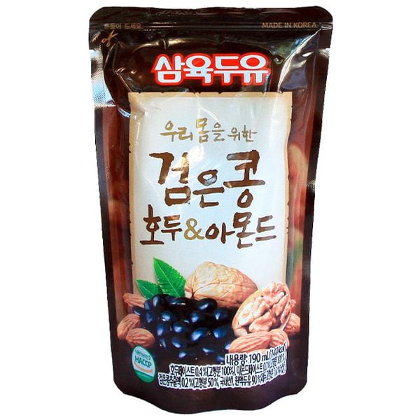  Bịch Sữa Óc Chó Đậu Đen Hạnh Nhân Hàn Quốc 195ml 
