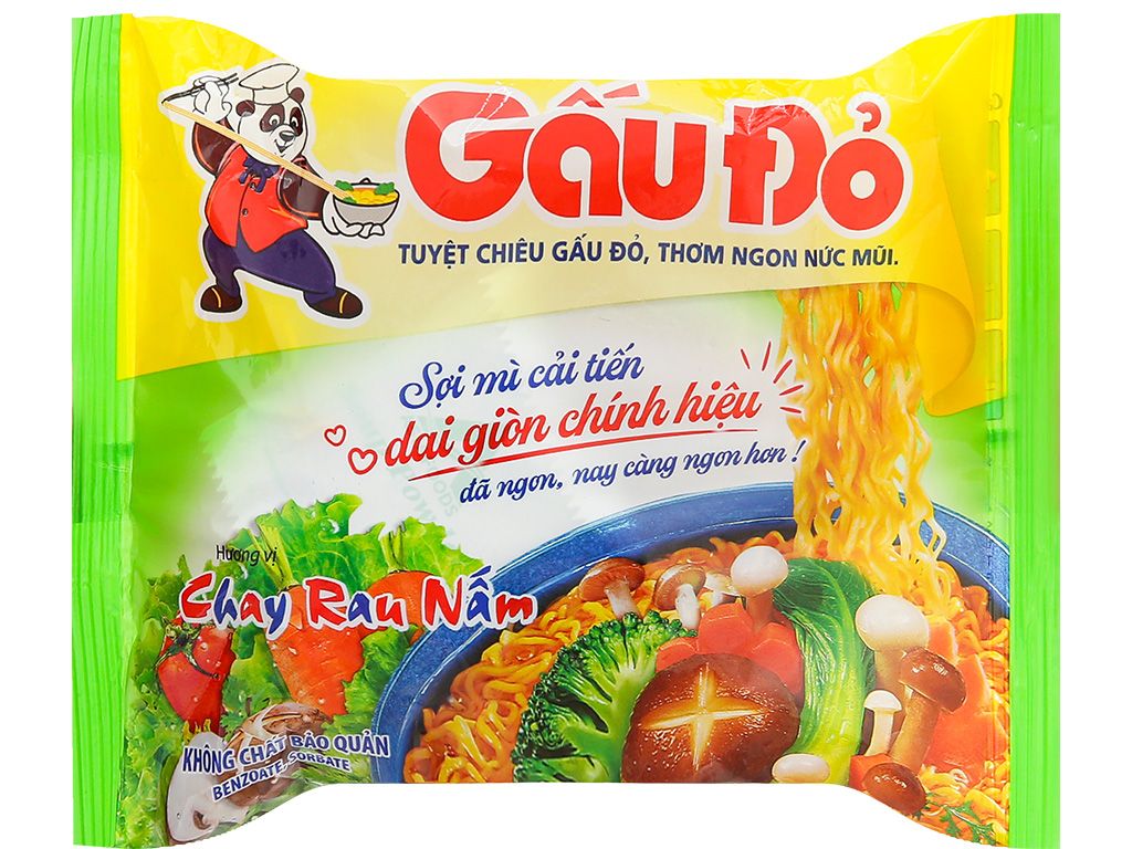  Mì Gấu Đỏ Chay Rau Nam 63g 