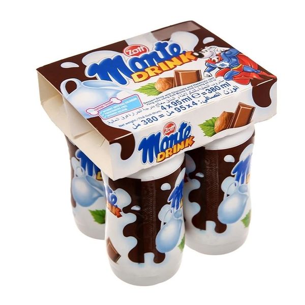  Lốc 4 chai váng sữa Zott Monte Drink vị socola 95 ml 