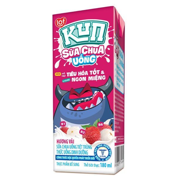  Lốc Sữa Lif Kun Vải 180ml 