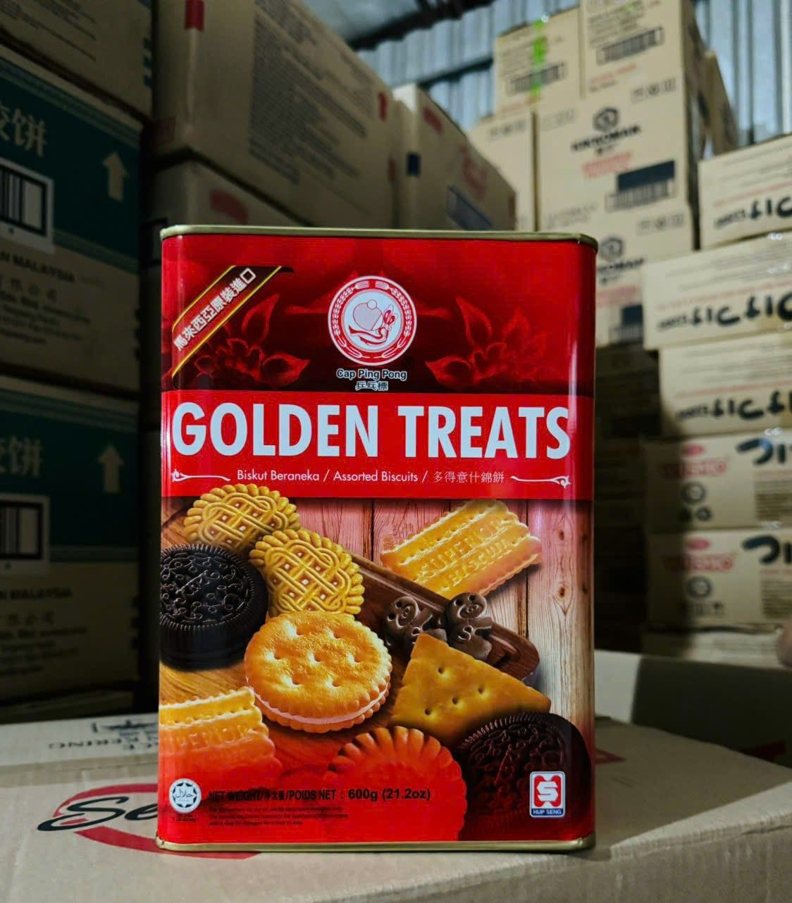  Bánh Thùng Thiếc Golden Treats 600g 