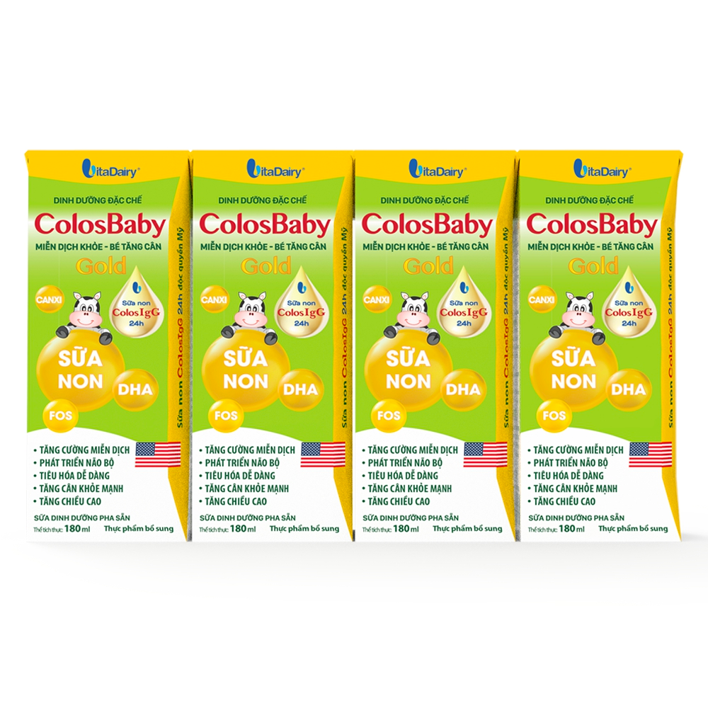  Lốc Sữa Pha Sẵn ColosBaby 180ml 