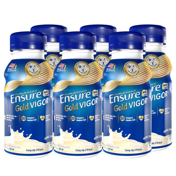 Lốc 6 Chai Sữa Pha Sẵn Ensure Gold Vigor 237 ml 